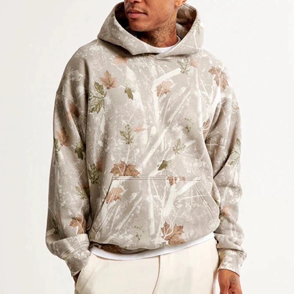 Abercrombie & Fitch Essentials Camo Pullover Hoodie - Picture 13 of 13